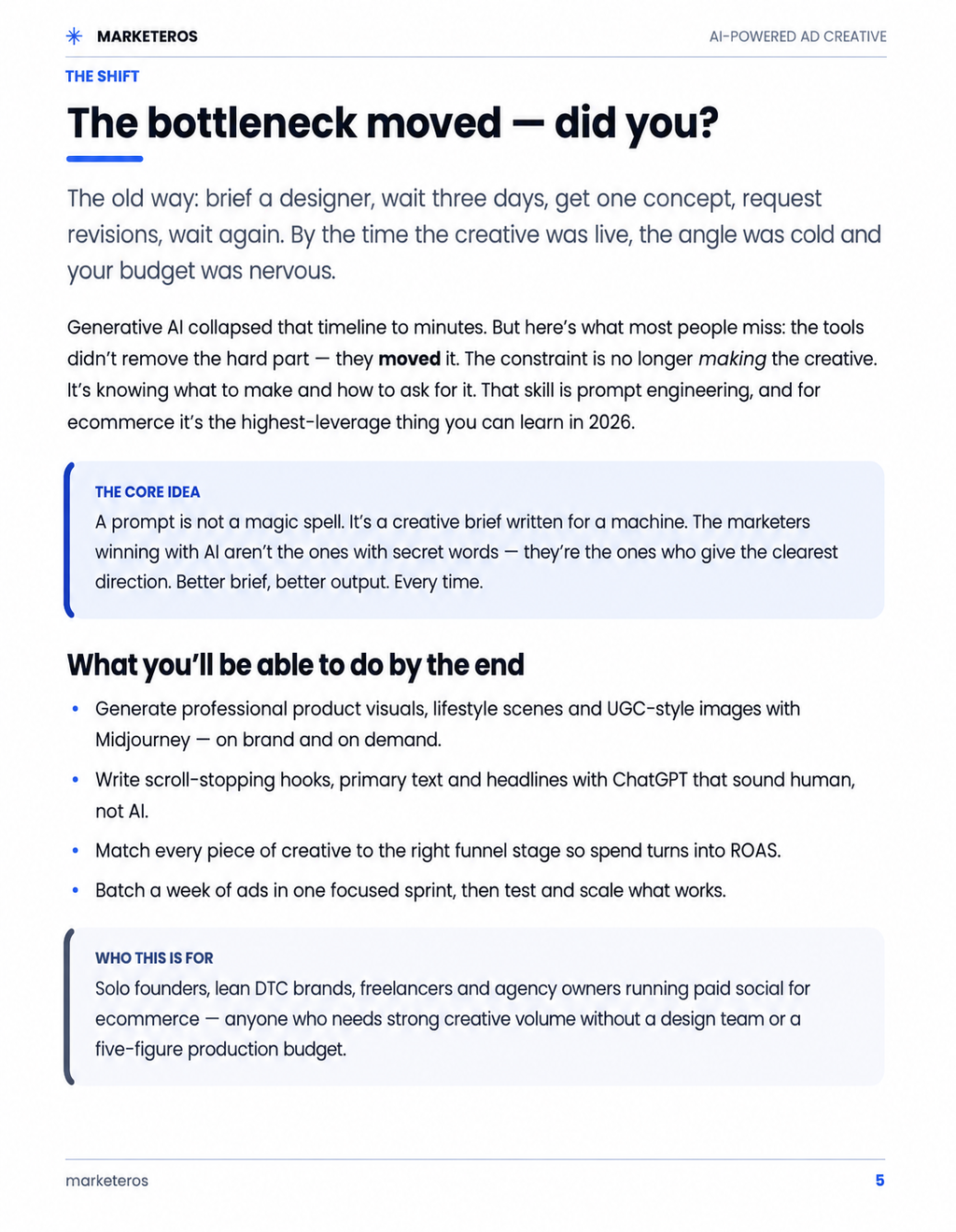 AI powered Ad creative Guide.